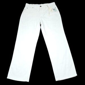 Curve Appeal Rae High Rise Straight Jeans Size 8 29 White Concealed Comfort